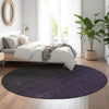 Piper Looms Mayfield Modern AMF844 Eggplant Machine Washable Area Rug Round Lifestyle Image Feature
