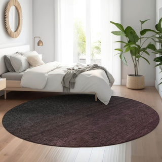 Piper Looms Mayfield Modern AMF844 Merlot Machine Washable Area Rug Round Lifestyle Image Feature