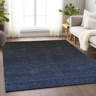 Piper Looms Mayfield Modern AMF844 Navy Machine Washable Area Rug Lifestyle Image Feature