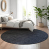Piper Looms Mayfield Modern AMF844 Navy Machine Washable Area Rug Round Lifestyle Image Feature