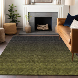 Piper Looms Mayfield Modern AMF844 Olive Machine Washable Area Rug Lifestyle Image Feature