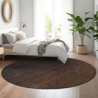 Piper Looms Mayfield Modern AMF844 Paprika Machine Washable Area Rug Round Lifestyle Image Feature