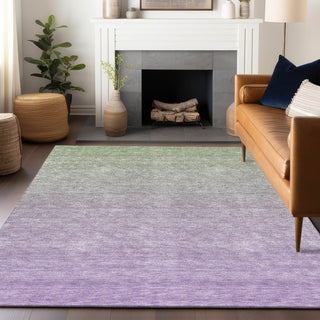 Piper Looms Mayfield Ombre AMF845 Aloe Machine Washable Area Rug Lifestyle Image Feature