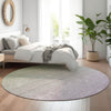 Piper Looms Mayfield Ombre AMF845 Aloe Machine Washable Area Rug Round Lifestyle Image Feature