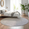 Piper Looms Mayfield Ombre AMF845 Beige Machine Washable Area Rug Round Lifestyle Image Feature