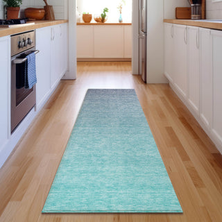 Piper Looms Mayfield Ombre AMF845 Sky Machine Washable Area Rug Runner Lifestyle Image Feature