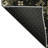 Piper Looms Mayfield Medallions AMF846 Black Machine Washable Area Rug Backing Image