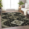 Piper Looms Mayfield Medallions AMF846 Black Machine Washable Area Rug Lifestyle Image Feature
