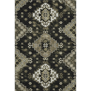 Piper Looms Mayfield Medallions AMF846 Black Machine Washable Area Rug main image