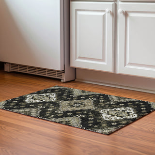 Piper Looms Mayfield Medallions AMF846 Black Machine Washable Area Rug Scatter Lifestyle Image Feature