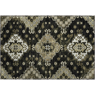 Piper Looms Mayfield Medallions AMF846 Black Machine Washable Area Rug Scatter Main Image