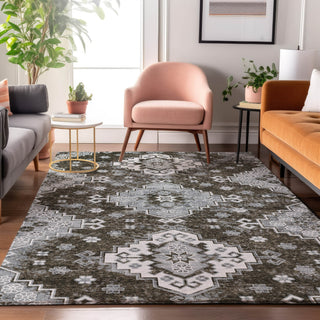 Piper Looms Mayfield Medallions AMF846 Chocolate Machine Washable Area Rug Lifestyle Image Feature