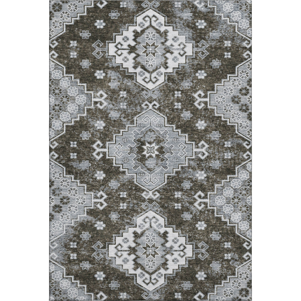 Piper Looms Mayfield Medallions AMF846 Chocolate Machine Washable Area Rug main image