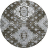 Piper Looms Mayfield Medallions AMF846 Chocolate Machine Washable Area Rug Round Main Image