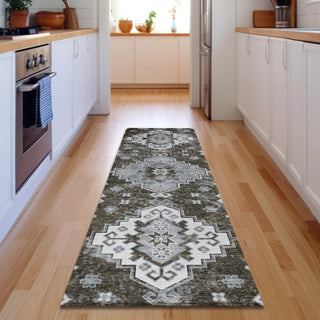 Piper Looms Mayfield Medallions AMF846 Chocolate Machine Washable Area Rug Runner Lifestyle Image Feature
