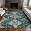 Piper Looms Mayfield Medallions AMF846 Emerald Machine Washable Area Rug Lifestyle Image Feature