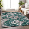 Piper Looms Mayfield Medallions AMF846 Emerald Machine Washable Area Rug Lifestyle Image Feature