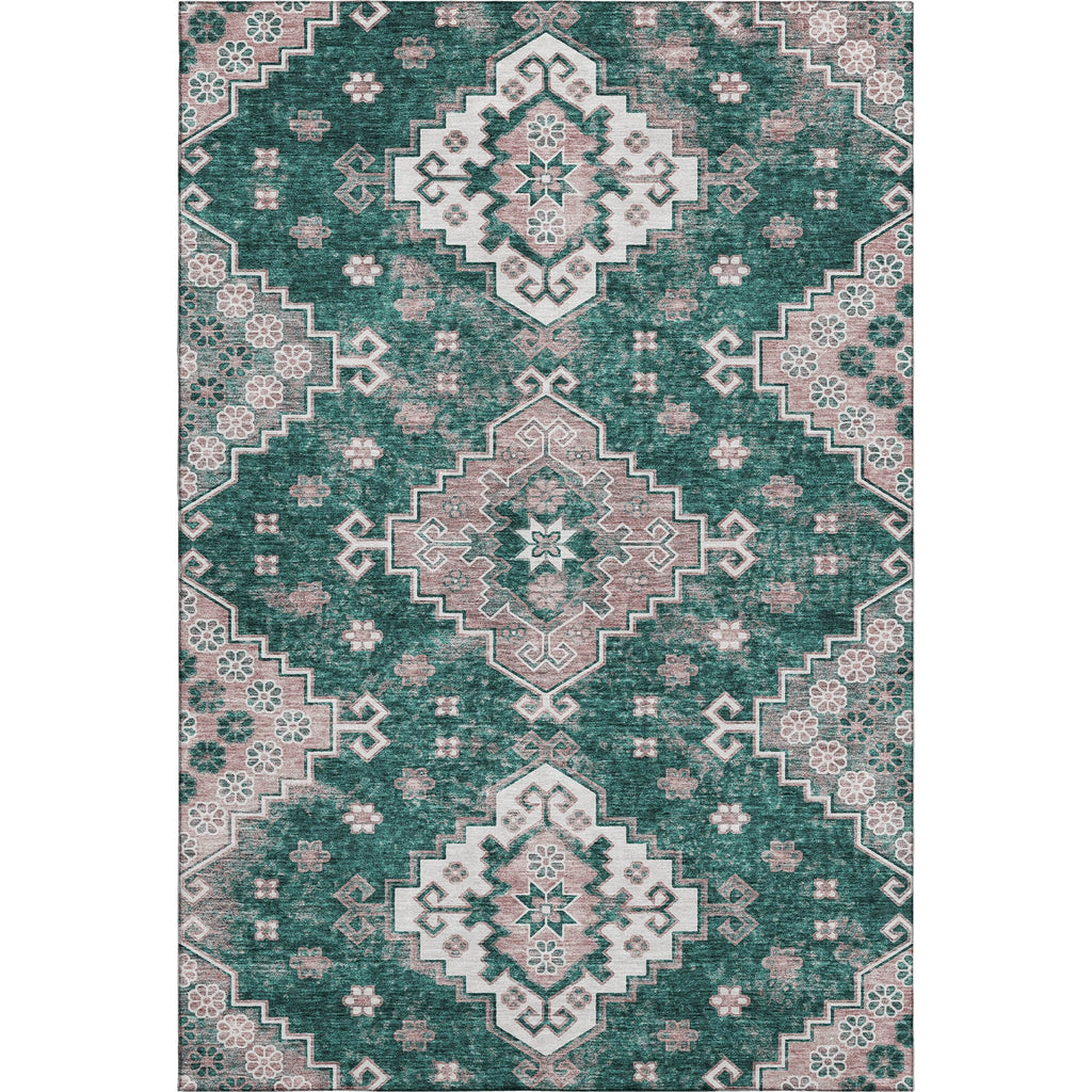 Piper Looms Mayfield Medallions AMF846 Emerald Machine Washable Area Rug main image