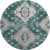 Piper Looms Mayfield Medallions AMF846 Emerald Machine Washable Area Rug Round Main Image
