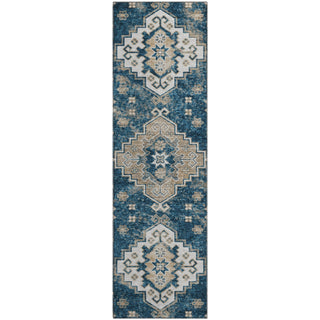 Piper Looms Mayfield Medallions AMF846 Navy Machine Washable Area Rug Runner Main Image