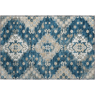 Piper Looms Mayfield Medallions AMF846 Navy Machine Washable Area Rug Scatter Main Image