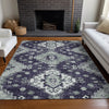 Piper Looms Mayfield Medallions AMF846 Purple Machine Washable Area Rug Lifestyle Image Feature