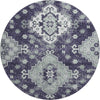 Piper Looms Mayfield Medallions AMF846 Purple Machine Washable Area Rug Round Main Image