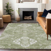 Piper Looms Mayfield Medallions AMF847 Aloe Machine Washable Area Rug Lifestyle Image Feature