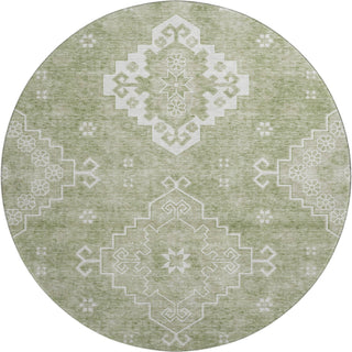 Piper Looms Mayfield Medallions AMF847 Aloe Machine Washable Area Rug Round Main Image