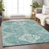 Piper Looms Mayfield Medallions AMF847 Aqua Machine Washable Area Rug Lifestyle Image Feature
