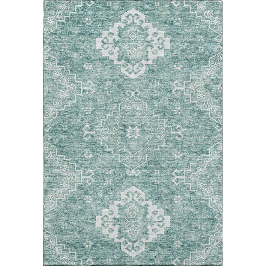 Piper Looms Mayfield Medallions AMF847 Aqua Machine Washable Area Rug main image