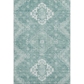 Piper Looms Mayfield Medallions AMF847 Aqua Machine Washable Area Rug main image
