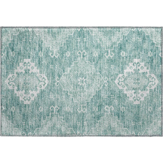 Piper Looms Mayfield Medallions AMF847 Aqua Machine Washable Area Rug Scatter Main Image