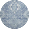 Piper Looms Mayfield Medallions AMF847 Blue Machine Washable Area Rug Round Main Image