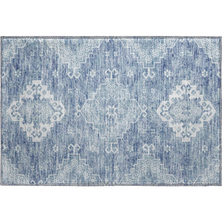 Piper Looms Mayfield Medallions AMF847 Blue Machine Washable Area Rug Scatter Main Image