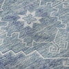 Piper Looms Mayfield Medallions AMF847 Blue Machine Washable Area Rug Swatch Image
