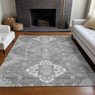 Piper Looms Mayfield Medallions AMF847 Gray Machine Washable Area Rug Lifestyle Image Feature