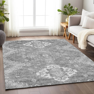 Piper Looms Mayfield Medallions AMF847 Gray Machine Washable Area Rug Lifestyle Image Feature