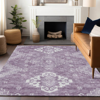 Piper Looms Mayfield Medallions AMF847 Lavender Machine Washable Area Rug Lifestyle Image Feature