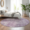 Piper Looms Mayfield Medallions AMF847 Lavender Machine Washable Area Rug Round Lifestyle Image Feature