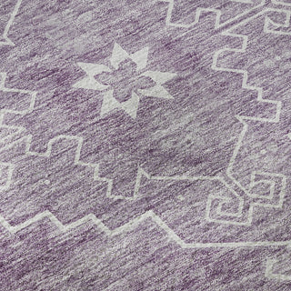 Piper Looms Mayfield Medallions AMF847 Lavender Machine Washable Area Rug Swatch Image