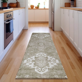 Piper Looms Mayfield Medallions AMF847 Taupe Machine Washable Area Rug Runner Lifestyle Image Feature