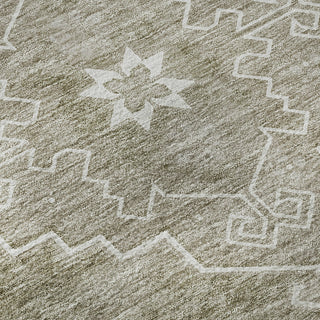 Piper Looms Mayfield Medallions AMF847 Taupe Machine Washable Area Rug Swatch Image