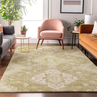 Piper Looms Mayfield Medallions AMF847 Wheat Machine Washable Area Rug Lifestyle Image Feature