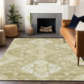 Piper Looms Mayfield Medallions AMF847 Wheat Machine Washable Area Rug Lifestyle Image Feature