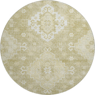 Piper Looms Mayfield Medallions AMF847 Wheat Machine Washable Area Rug Round Main Image