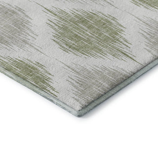 Piper Looms Mayfield Ikat AMF848 Aloe Machine Washable Area Rug Corner Image