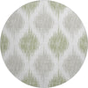 Piper Looms Mayfield Ikat AMF848 Aloe Machine Washable Area Rug Round Main Image