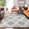 Piper Looms Mayfield Ikat AMF848 Aqua Machine Washable Area Rug Lifestyle Image Feature