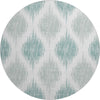 Piper Looms Mayfield Ikat AMF848 Aqua Machine Washable Area Rug Round Main Image
